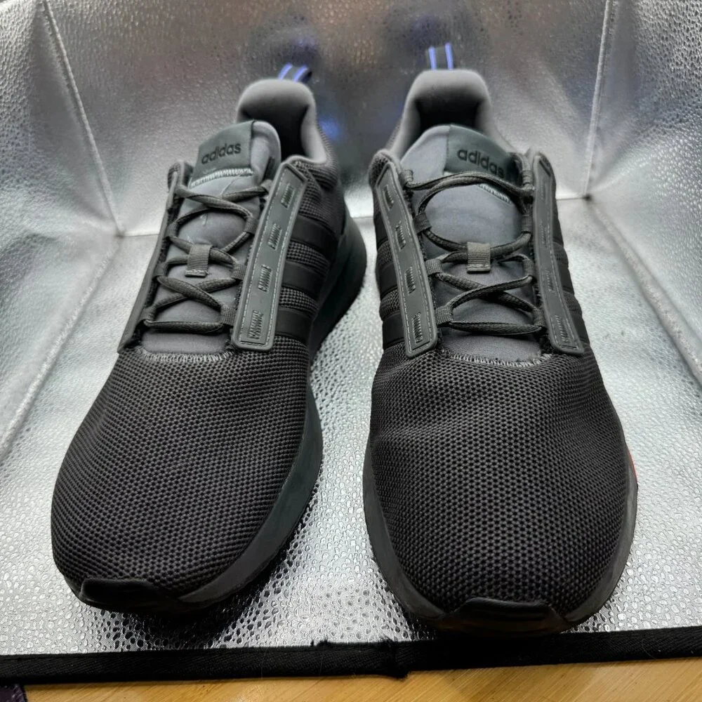 Size 14 Adidas Racer TR21 Black Mens Low Top Lace Up Running Sneaker Shoe GZ8185